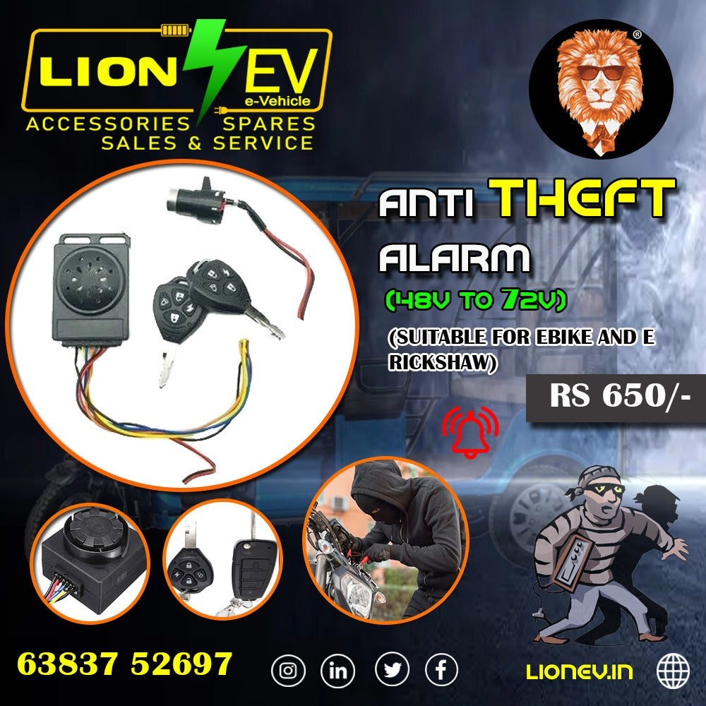 Lion ev Anti Theft Alarm 48v to 72v