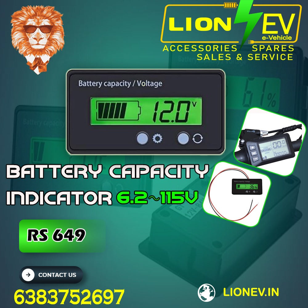 BATTERY CAPACITY INDICATOR 6.2-115V