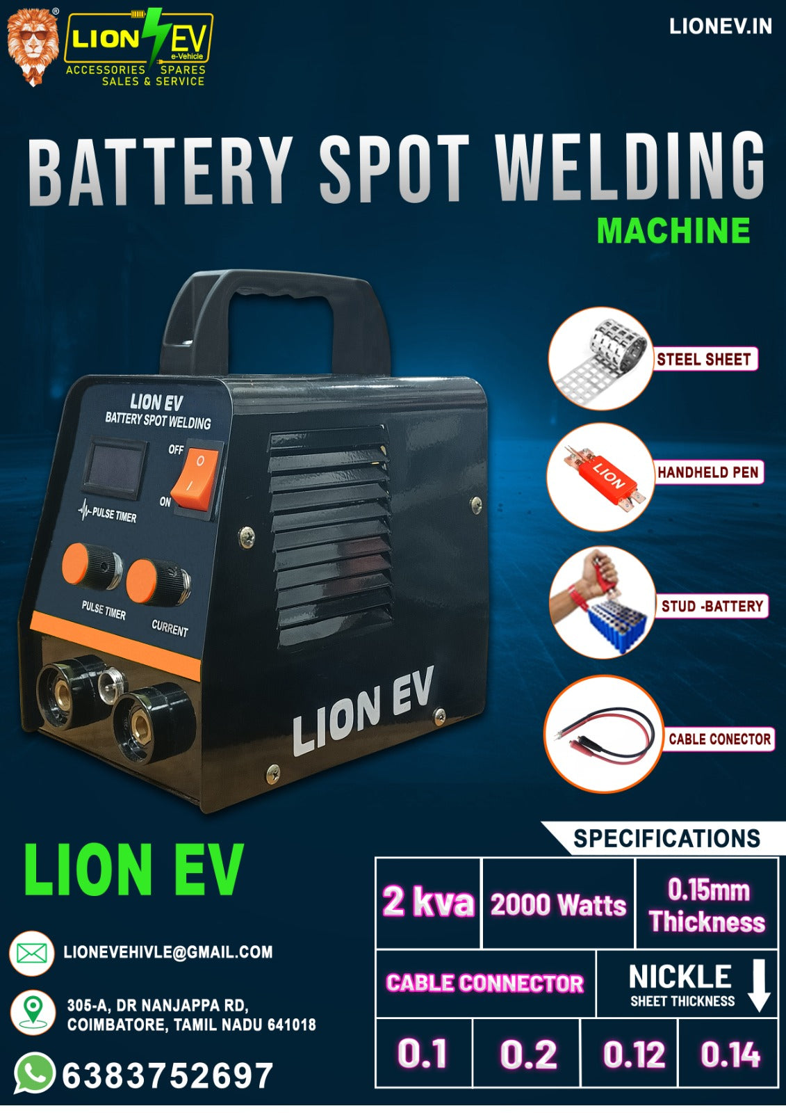 BATTERY SPOT WELDING MACHINE LION EV