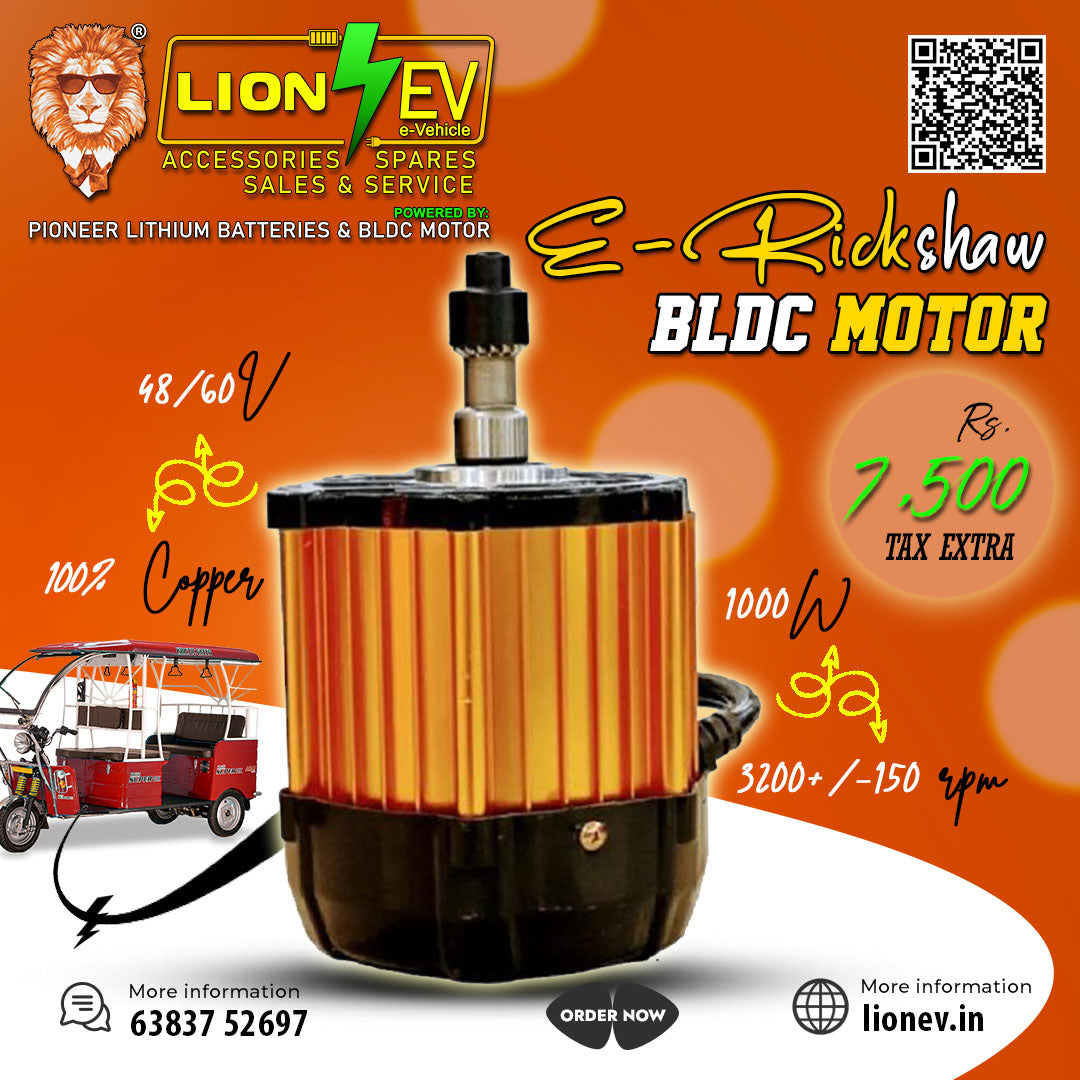 E-Rickshaw 48/60V 1000W  BLDC Motor