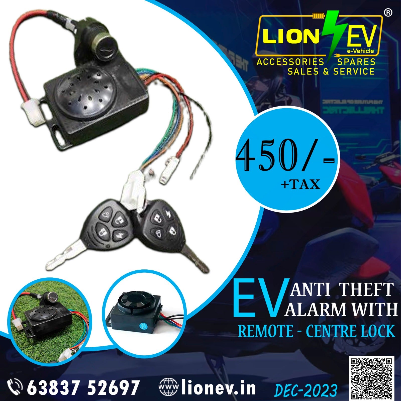 EV ANTI THEFT ALARM WITH REMOTE-CENTRE LOCK