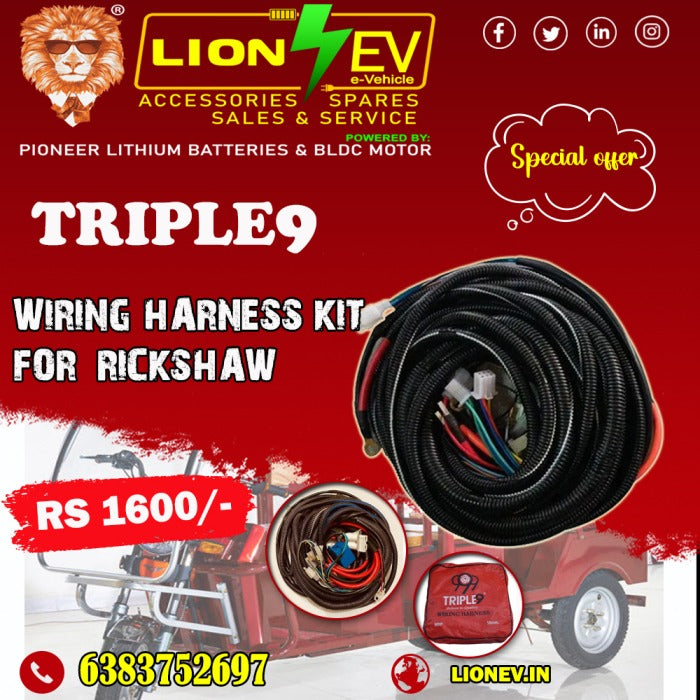 TRIPLE9 WIRING HARNESS KIT FOR RICKSHAW