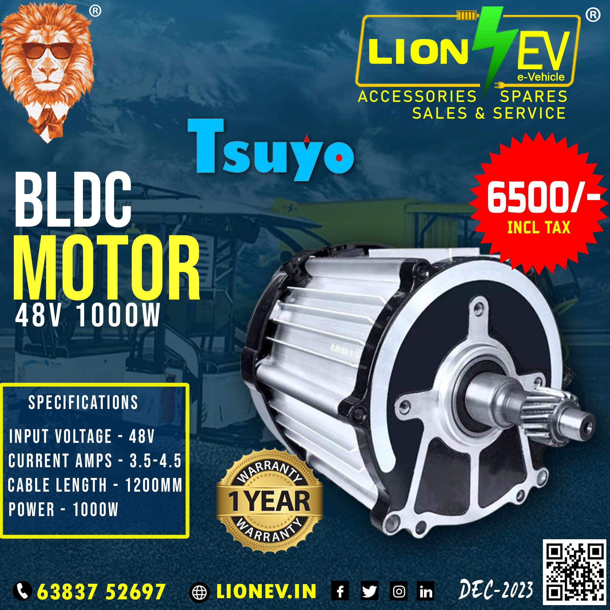 TSUYO BLDC MOTOR 48V 1000W