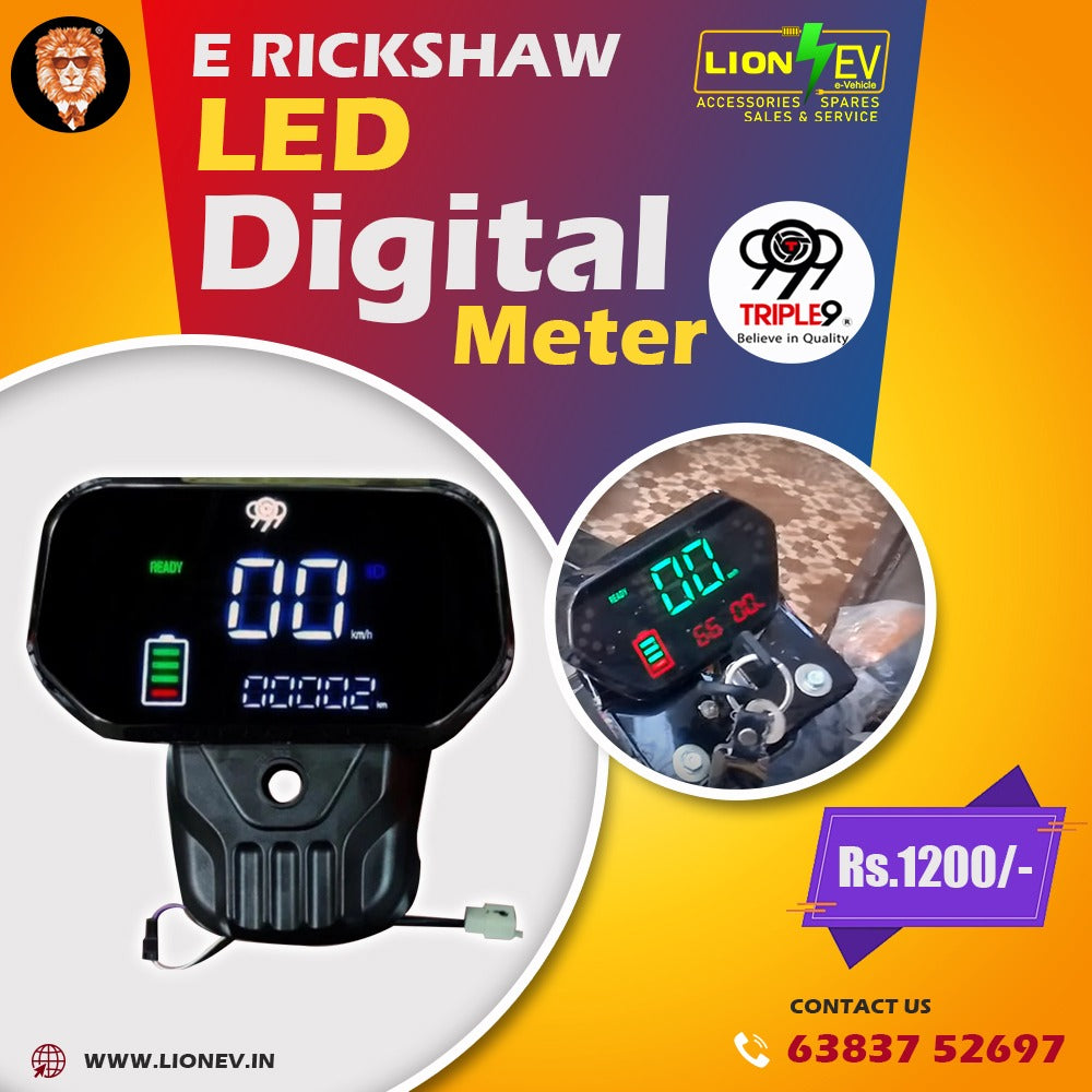 Triple9 E-Rickshaw Led Digital Meter