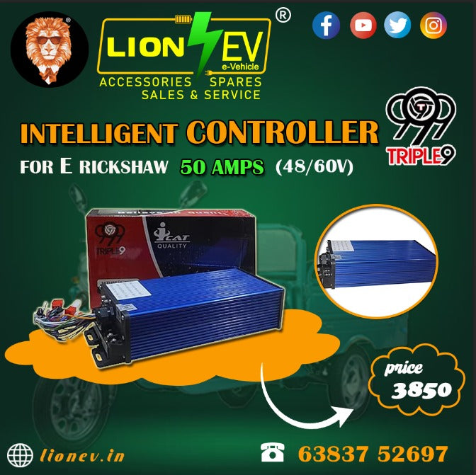 Triple9 Intelligent Controller For E-Rickshaw 50amps 48/60v