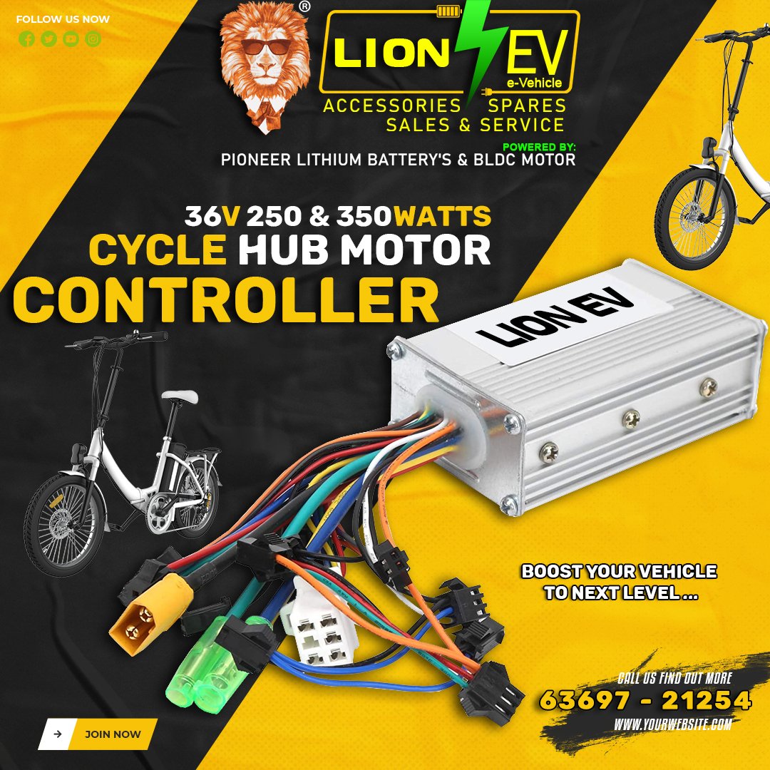 36v 250& 350 Watts Cycle Hub Motor Controller