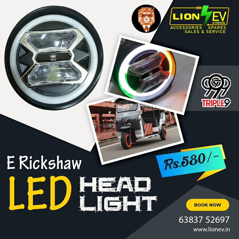 Triple9 E-Rickshaw Led Head Light